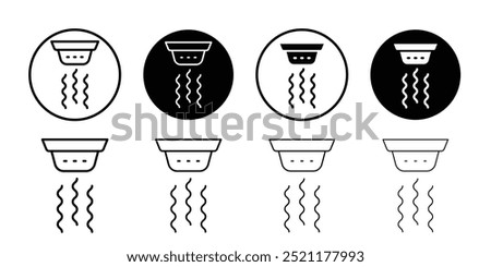 Smoke detector icon logo set vector