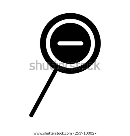 Zoom out icon logo sign set vector outline