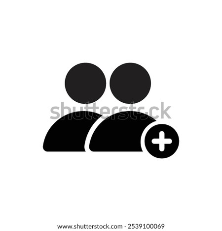 User add icon logo sign set vector outline