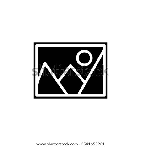 Gallery icon Black and white outline vector