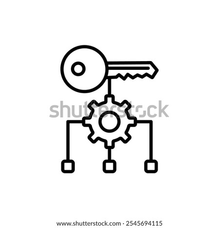 Key factor icon logo sign set vector outline