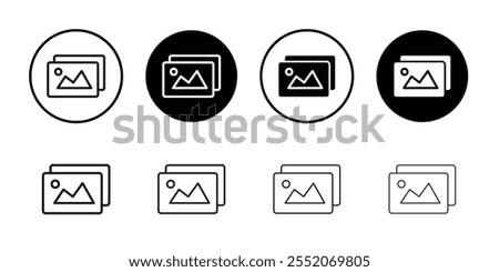 Gallery icon Black and white outline vector