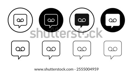 Voicemail icon logo sign set vector outline