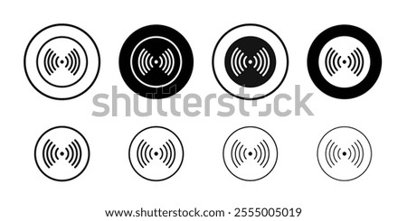 wifi signal icon logo sign set vector outline