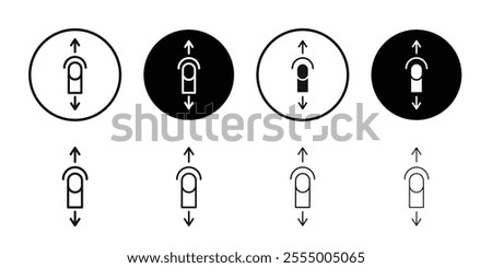 Vertical Swipe Icon logo sign set vector outline