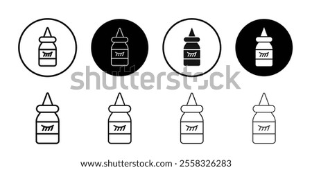 EYE DROP icon logo sign set vector outline