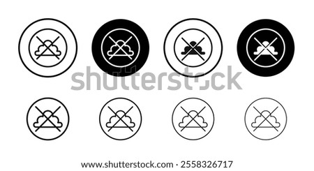 cloud sync disable icon logo sign set vector outline