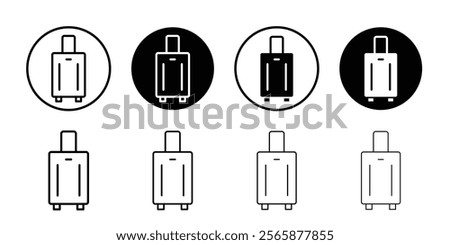 Baggage icon Black and white outline vector