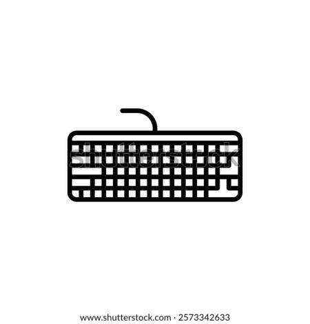 Keyboard icon Flat fill set collection