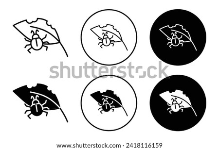 plant pests vector icon set collection. plant pests Outline flat Icon.