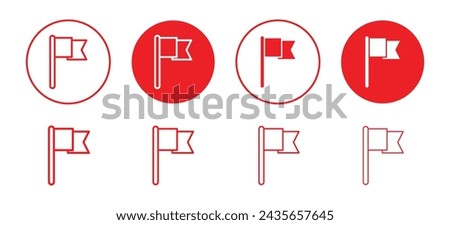Report flag icon vector set collection for web