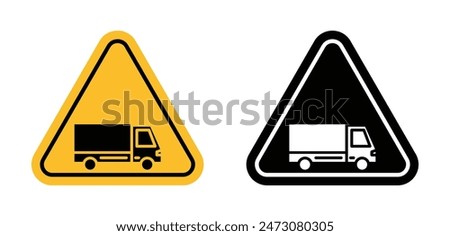 Truck Hazard Warning Sign Ensure Road Safety with Truck Alerts