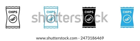 Crispy Chips Icon Ideal for Snack and Food-Related Designs