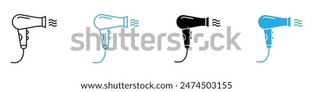 Hair Dryer Icon Ideal for Hair Care and Styling Tools