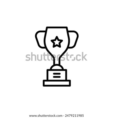 Achievement Trophy Icon Ideal for Awards and Competitions