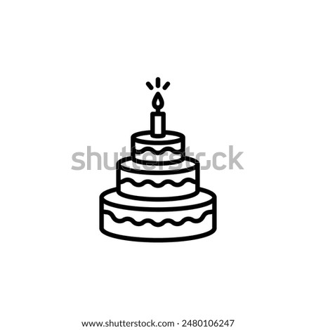 Birthday Cake Icon Perfect for Celebration Events