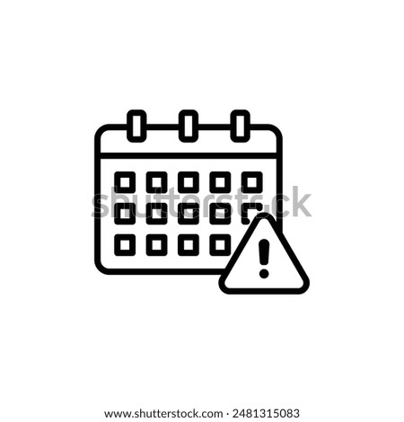 Urgent Appointment Calendar Exclamation Icon for Scheduling