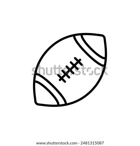 Rugby Ball Icon for Sports Equipment