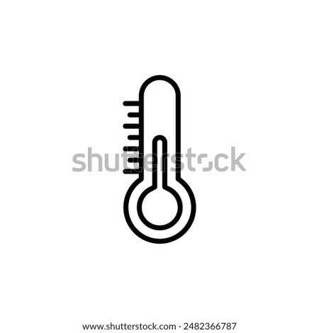 Thermometer Half Icon Set Temperature Measurement Illustrations for Healthcare and Science
