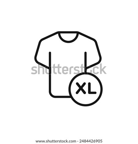 XL Shirt Size Icon vector set collection for web