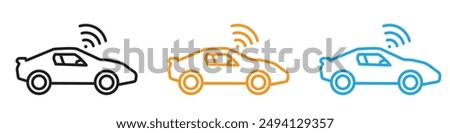 Smart car icon vector logo set collection for web app ui