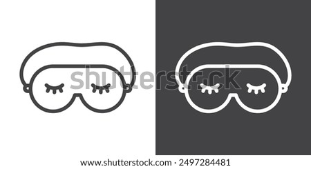 Sleeping mask icon vector logo set collection for web app ui