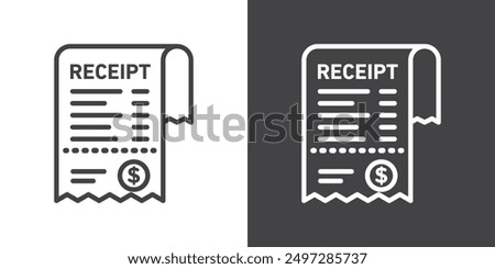 paper check receipt icon vector logo set collection for web app ui