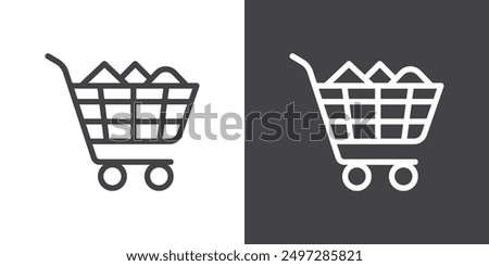 Full cart icon vector logo set collection for web app ui