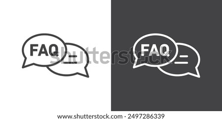 FAQ icon vector logo set collection for web app ui