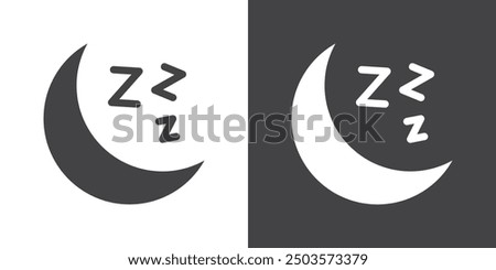 Zzz icon Thin line illustration set