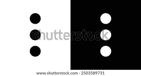 Menu dots icon Flat vector set outline