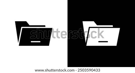 Folder icon Flat vector set outline