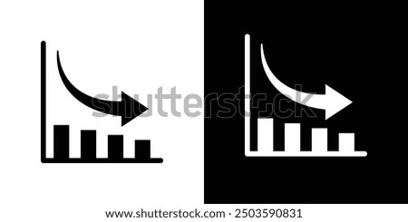 Chat arrow down icon Flat vector set outline