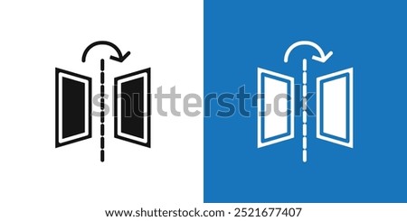 Reflect tool icon Flat vector set outline