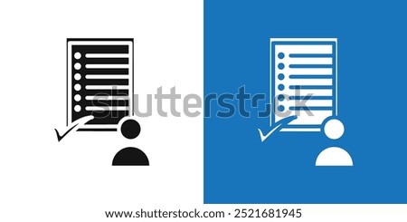 Personal Assessment icon Flat vector set outline