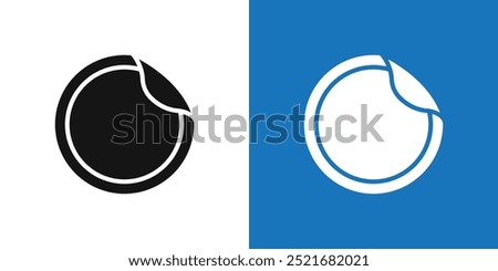 peel off sticker icon Flat vector set outline