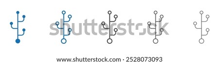 Code branch icon Isolated flat vector in outline