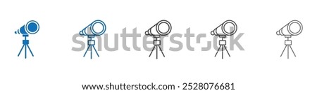 Telescope icon Isolated flat vector in outline