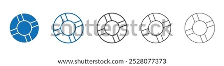 Life buoy icon Isolated flat vector in outline