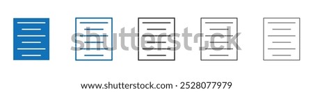 Align center icon Isolated flat vector in outline