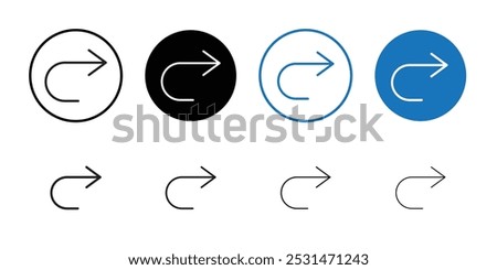 Undo icon Isolated flat vector in outline