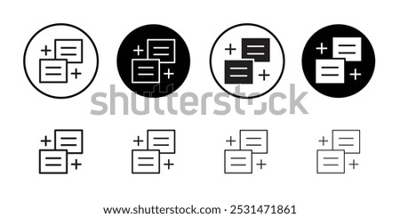 Duplicate icon Isolated flat vector in outline