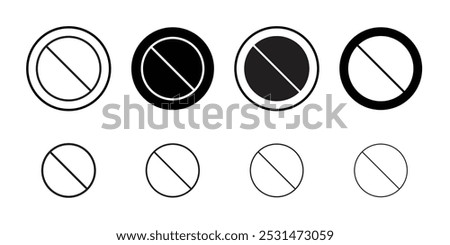 Blocked icon Isolated flat vector in outline