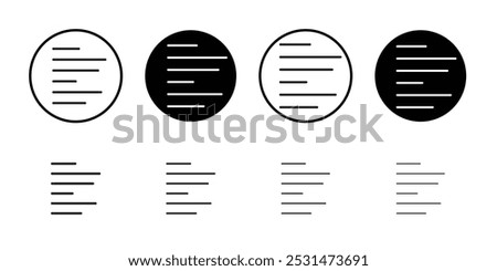 Align left icon Isolated flat vector in outline