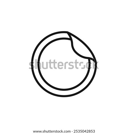 peel off sticker icon Isolated flat vector in outline