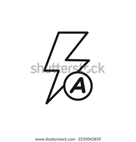 auto flash icon Isolated flat vector in outline