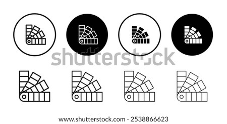 Swatch icon outline set sign