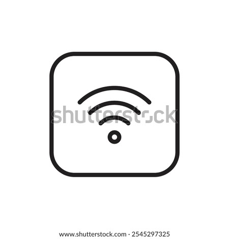 Wifi Signal icon outline set sign