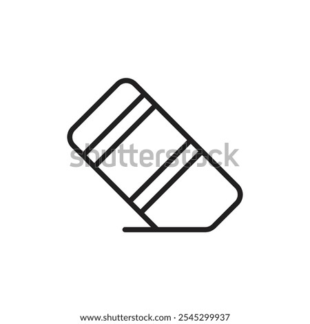 Eraser icon outline set sign