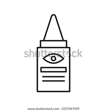 Eye drop icon Isolated flat vector in outline